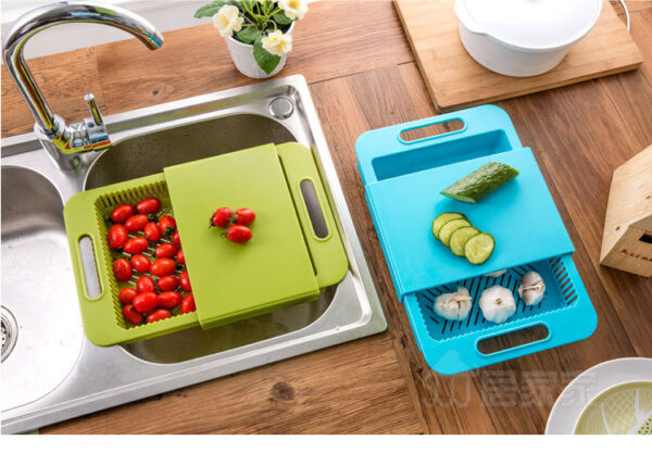 Multifunction Kitchen Chopping Blocks Sinks Drain Basket Cutting Board Vegetable Meat Tools Kitchen Accessories Chopping Board - Image 7