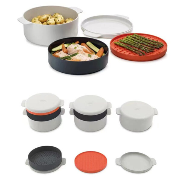 Kitchen Plastic Microwave Steaming Container Kitchen Gadgets - Image 4